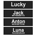 Personalisiertes Klettpatch für Hundegeschirre